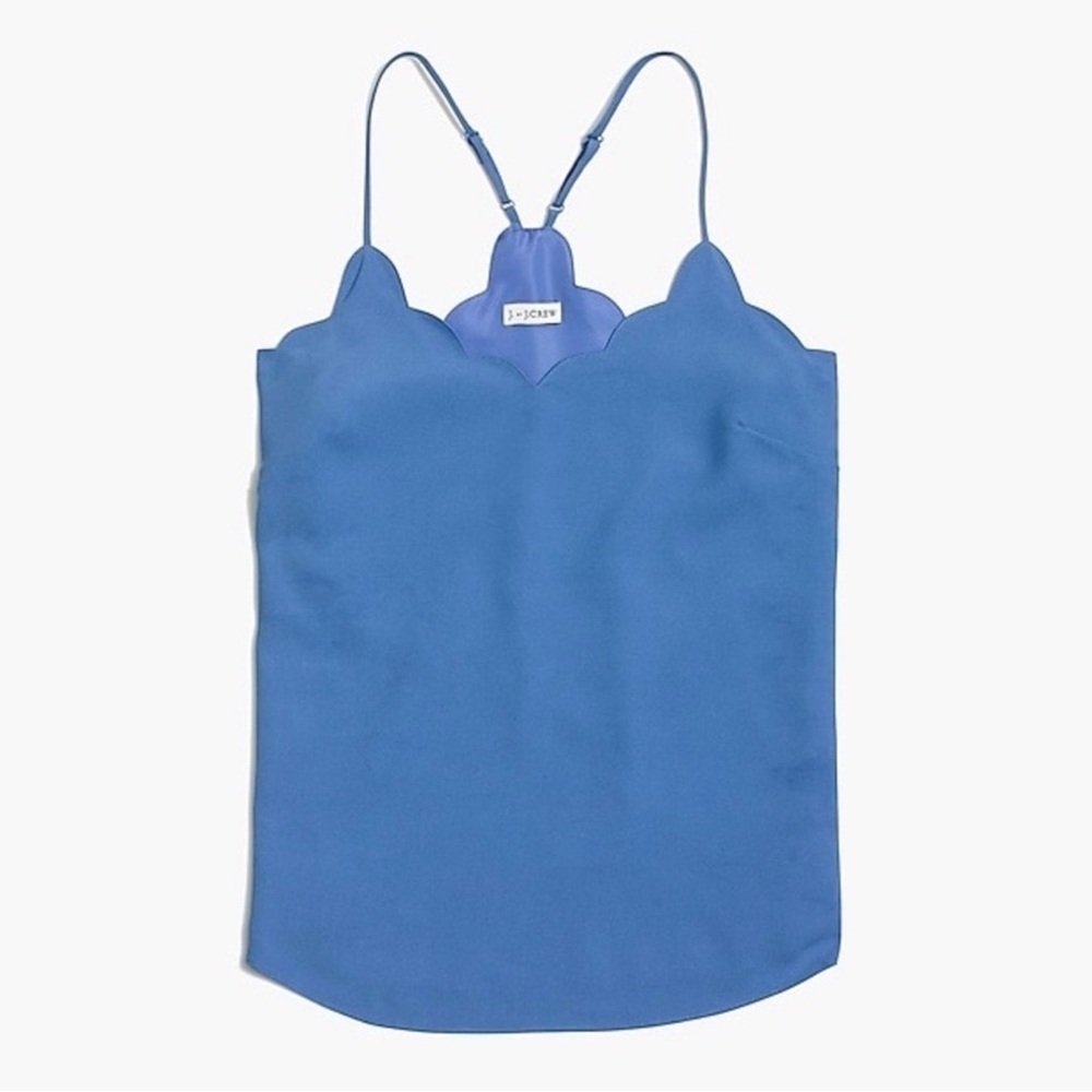 J Crew Blue Women’s Scalloped Camisole Top